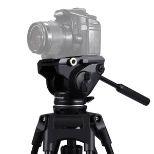 PULUZ Testa fluida per treppiede per videocamera per carichi pesanti con pias...