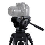 PULUZ Testa fluida per treppiede per videocamera per carichi pesanti con pias...