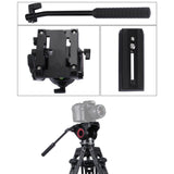 PULUZ Testa fluida per treppiede per videocamera per carichi pesanti con pias...
