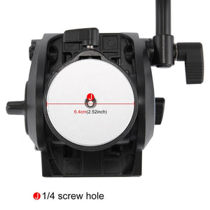 PULUZ Testa fluida per treppiede per videocamera per carichi pesanti con pias...