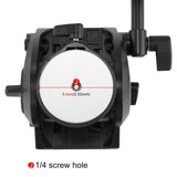 PULUZ Testa fluida per treppiede per videocamera per carichi pesanti con pias...
