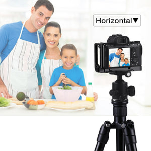 PULUZ Supporto Base Staffa a L Verticale per Piastra a Sgancio Rapido 1/4" – Compatibile Sony A9, A7 III, A7R III