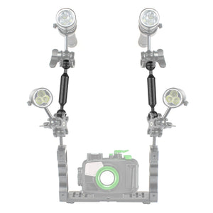 PULUZ 9 Zoll Doppelkugel-Kohlefaser-Schwebearm 23...
