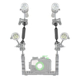 PULUZ 9 Zoll Doppelkugel-Kohlefaser-Schwebearm 23...