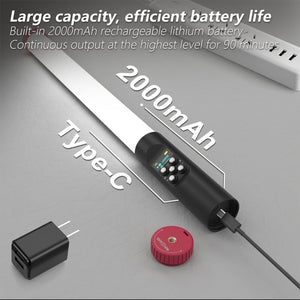 PULUZ RGB 114 LED Bastone luminoso portatile per fotografia impermeabile con ...
