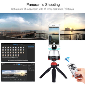 PULUZ 360-Grad-Drehung, elektronischer Panoramakopf + Halterung für ...