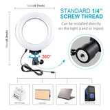 PULUZ 4.7 pollici 12 cm USB 3 modalità dimmerabile anello LED Selfie Beauty V...