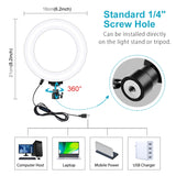PULUZ 6.2 pollici 16 cm USB 3 modalità dimmerabile LED anello Vlogging luci v...