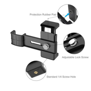 PULUZ Morsetto di Fissaggio per Smartphone con Staffa di Montaggio per OSMO Pocket – Supporto Universale 1/4", Antiscivolo e Portatile