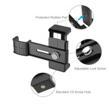PULUZ Morsetto di Fissaggio per Smartphone con Staffa di Montaggio per OSMO Pocket – Supporto Universale 1/4", Antiscivolo e Portatile