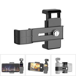PULUZ Morsetto di Fissaggio per Smartphone con Staffa di Montaggio per OSMO Pocket – Supporto Universale 1/4", Antiscivolo e Portatile