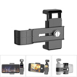 PULUZ Morsetto di Fissaggio per Smartphone con Staffa di Montaggio per OSMO Pocket – Supporto Universale 1/4", Antiscivolo e Portatile