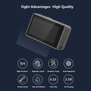 PULUZ-Objektiv + gehärtete Glasfolie für LCD-Display vorne und hinten