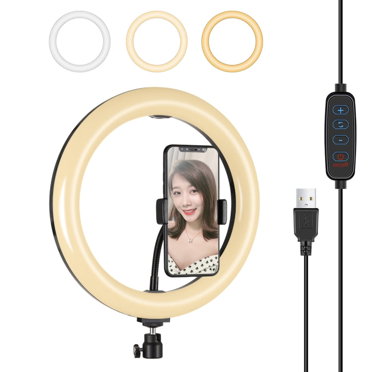 PULUZ 10.2 pollici 26 cm USB 3 modalità dimmerabile anello LED Vlogging Selfi...
