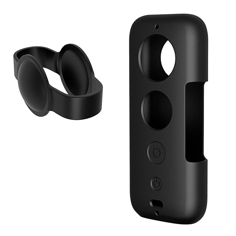 PULUZ Silikon-Schutzhülle mit Objektivdeckel für Insta360 ONE X ...