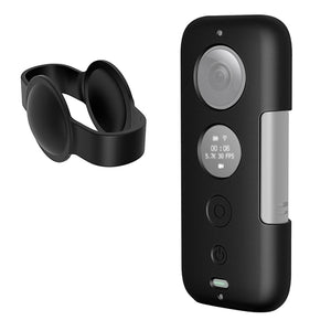 PULUZ Silikon-Schutzhülle mit Objektivdeckel für Insta360 ONE X ...
