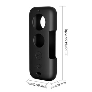 PULUZ Silikon-Schutzhülle mit Objektivdeckel für Insta360 ONE X ...