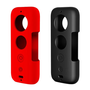 PULUZ Silikon-Schutzhülle mit Objektivdeckel für Insta360 ONE X ...