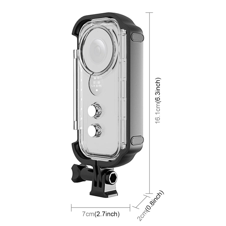 PULUZ 30 m wasserdichte Unterwasser-Schutzhülle für Insta360 ONE X, ...