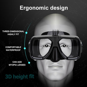 Tauchausrüstung Tauchmaske Schwimmbrille für GoPro