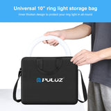 PULUZ Anello da 10 pollici con luci a LED Borsa a tracolla portatile con cern...