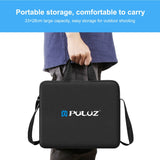 PULUZ Anello da 10 pollici con luci a LED Borsa a tracolla portatile con cern...
