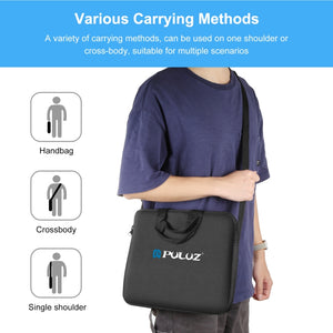 PULUZ Anello da 10 pollici con luci a LED Borsa a tracolla portatile con cern...