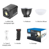PULUZ 60W Luce Video Studio LED Portatile – Temperatura Colore 2500K-6500K, CRI 95+, Batteria 10000mAh, Mini Bowens, Effetti Creativi