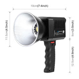 PULUZ 60W Luce Video Studio LED Portatile – Temperatura Colore 2500K-6500K, CRI 95+, Batteria 10000mAh, Mini Bowens, Effetti Creativi