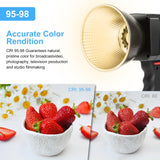 PULUZ 60W Luce Video Studio LED Portatile – Temperatura Colore 2500K-6500K, CRI 95+, Batteria 10000mAh, Mini Bowens, Effetti Creativi