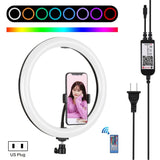 PULUZ 11,8 pouces 30 cm RGB Dimmable LED Anneau Lumineux Vlogging Selfie Photogr...