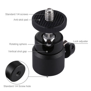 Metall-Stativ-Kugelkopfadapter mit 1/4-Zoll-Schraube...