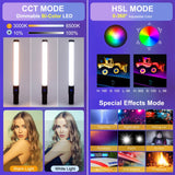 PULUZ 190 LED-Fotostick, tragbares RGB-Farbfülllicht mit Barn...