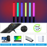 PULUZ 190 LED-Fotostick, tragbares RGB-Farbfülllicht mit Barn...