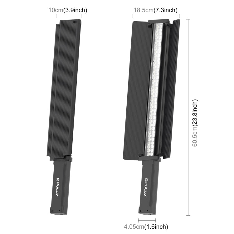 PULUZ 72 LED-Fotostick, tragbares RGB-Farbfülllicht mit Barnd...