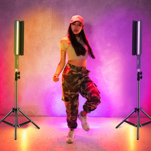 PULUZ 72 LED-Fotostick, tragbares RGB-Farbfülllicht mit Barnd...