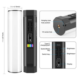 PULUZ Luce di riempimento a LED magnetica a colori RGB portatile per foto da ...