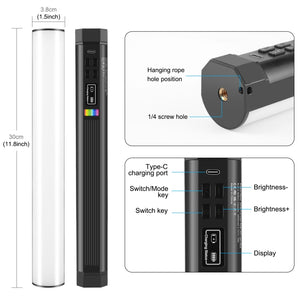 Tragbares magnetisches RGB-LED-Fülllicht von PULUZ – Mehrfarbige Effekte und einstellbare Helligkeit