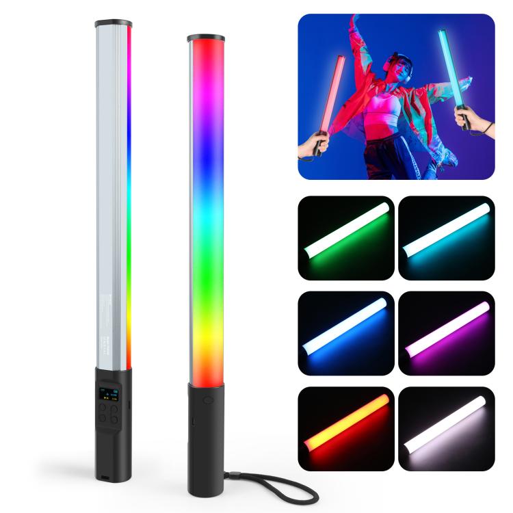 PULUZ 132 LED RGB Light Stick – Luce Portatile Professionale ad Alto CRI con Effetti Speciali e Temperatura Colore Regolabile 2500K-9000K