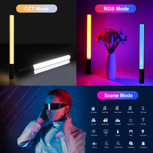 PULUZ 132 LEDs Photo Handheld Stick Light Full Color RGB Fill Light����������...