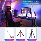 PULUZ 132 LED RGB Light Stick – Luce Portatile Professionale ad Alto CRI con Effetti Speciali e Temperatura Colore Regolabile 2500K-9000K