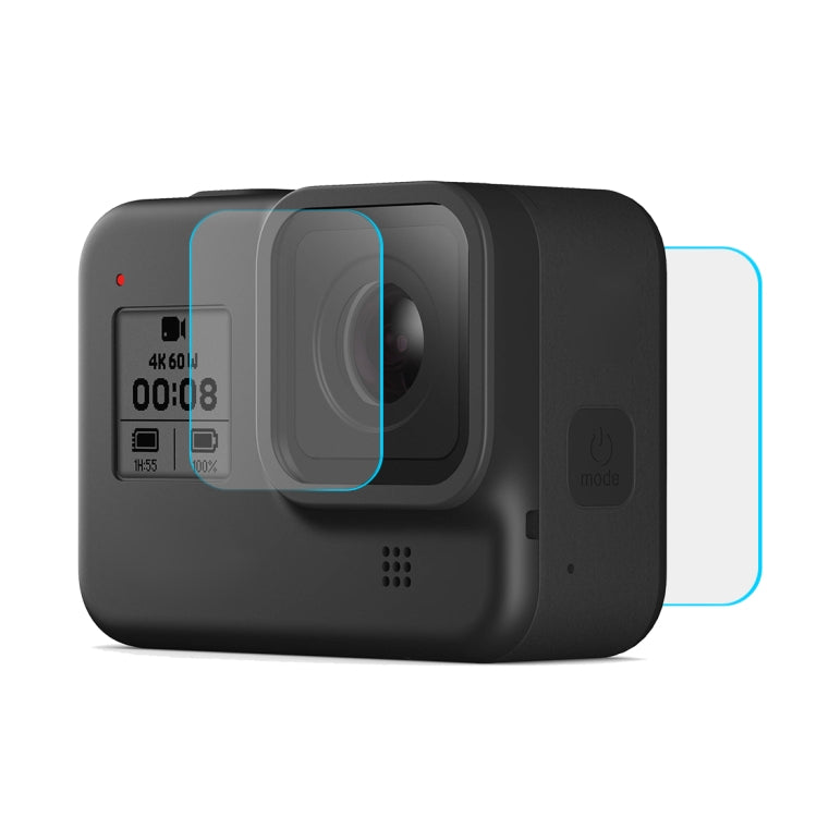 PULUZ für GoPro HERO8, schwarze Linse + LCD-Display, gehärtete Glasfolie...