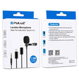 Microphone d'enregistrement à condensateur filaire 1,5 m Jack 3,5 mm...