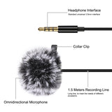 Microphone d'enregistrement à condensateur filaire 1,5 m Jack 3,5 mm...