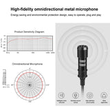 Microphone d'enregistrement à condensateur filaire 1,5 m Jack 3,5 mm...