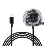 Microphone d'enregistrement à condensateur filaire USB-C/Type-C PULUZ 1,5 m...