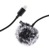 Microphone d'enregistrement à condensateur filaire Jack 1,5 m Lavalier 8...