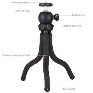 PULUZ Mini Octopus Supporto treppiede flessibile con testa a sfera per fotoca...