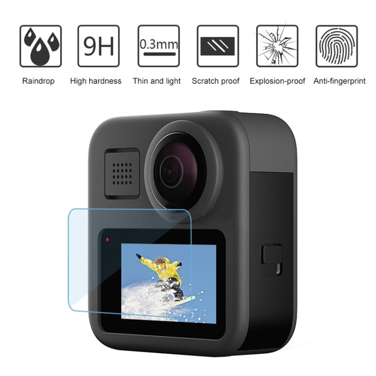 2 PZ PULUZ per GoPro Max Pellicola salvaschermo per display LCD 9H 2.5D Pelli...