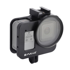 Custodia PULUZ Gabbia protettiva in lega di alluminio CNC con lente UV da 52 ...